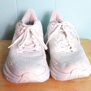 HOKA Clifton 9 Shoes White Sneakers Tie String Size 10 B